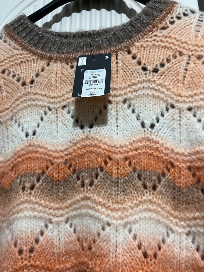 Bohem Tarzı Bağlama Desenli Örgü Kadın Kazak - Görsel 2