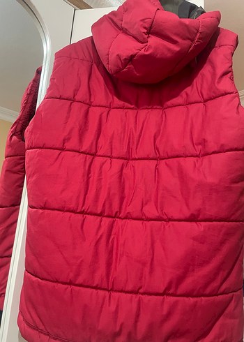 Kadın Kırmızı Düğmeli Yelek - Görsel 10