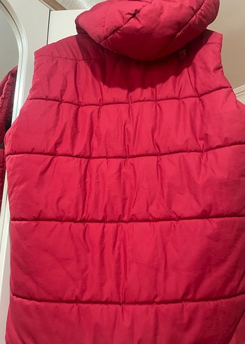 Kadın Kırmızı Düğmeli Yelek - Görsel 9