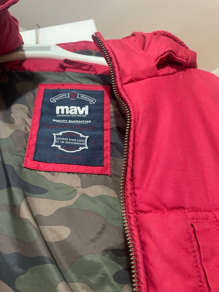 Kadın Kırmızı Düğmeli Yelek - Görsel 4