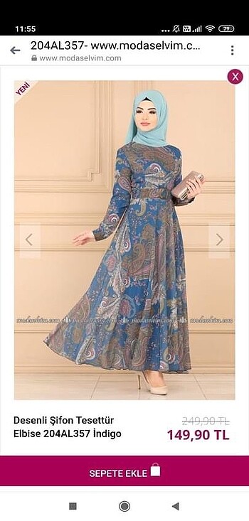 Mavi elbise - Görsel 8
