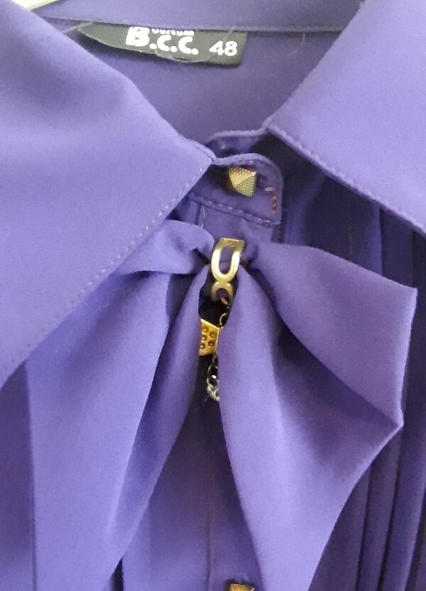 YAKA DETAYLI MOR GÖMLEK  42-44 - Görsel 3