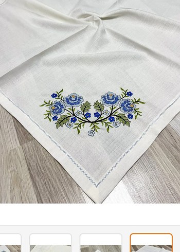 ETAMİN İŞLEMELİ ÇEYİZLİK GELİN DAMAT SECCADE SETİ KUTULU - Görsel 10