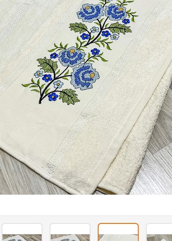 ETAMİN İŞLEMELİ ÇEYİZLİK GELİN DAMAT SECCADE SETİ KUTULU - Görsel 9