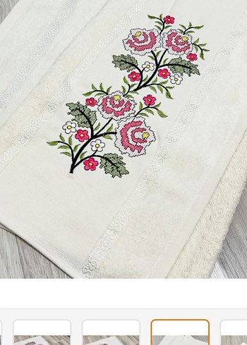 ETAMİN İŞLEMELİ ÇEYİZLİK GELİN DAMAT SECCADE SETİ KUTULU - Görsel 16