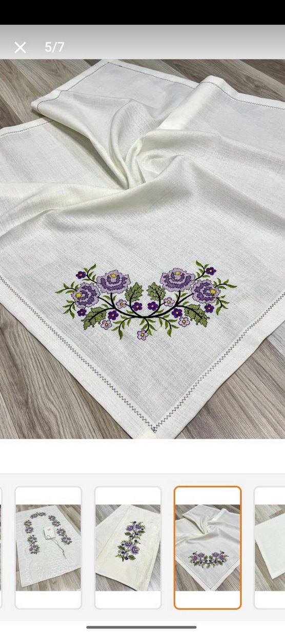 ETAMİN İŞLEMELİ ÇEYİZLİK GELİN DAMAT SECCADE SETİ KUTULU - Görsel 5