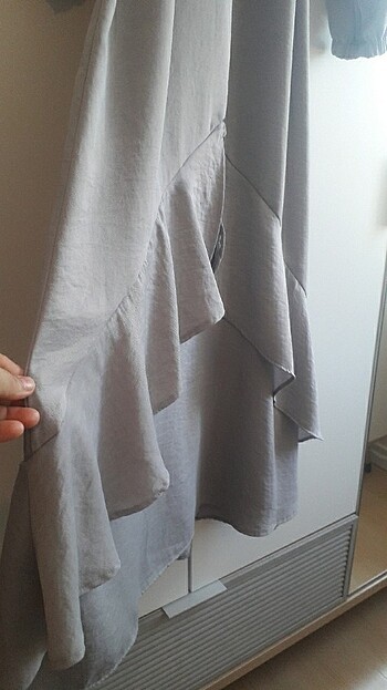 GRİ ABİYE ELBİSE - Görsel 3