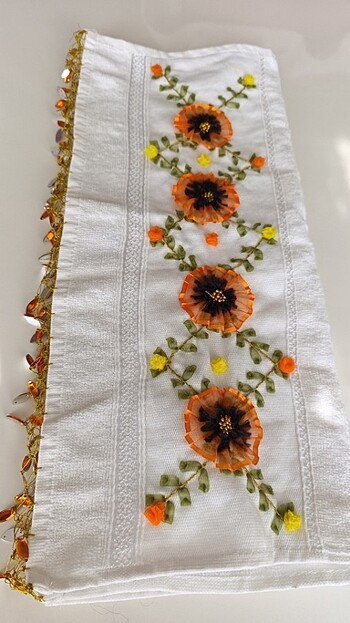 KURDELE İŞİ ÇEYİZLİK HAVLU - Görsel 2