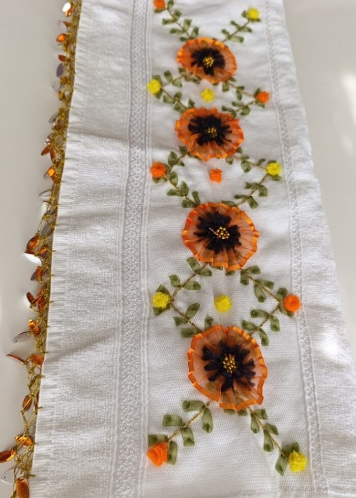 KURDELE İŞİ ÇEYİZLİK HAVLU - Görsel 2