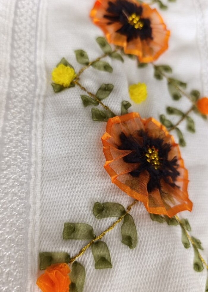 KURDELE İŞİ ÇEYİZLİK HAVLU - Görsel 3