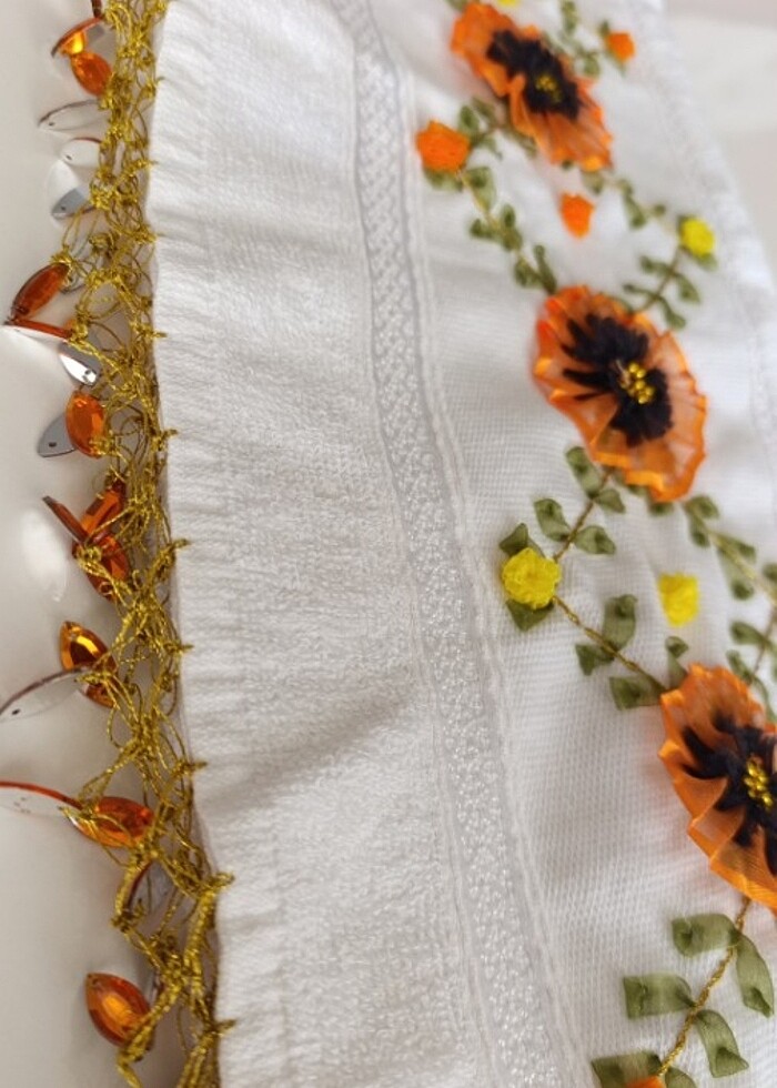 KURDELE İŞİ ÇEYİZLİK HAVLU - Görsel 4