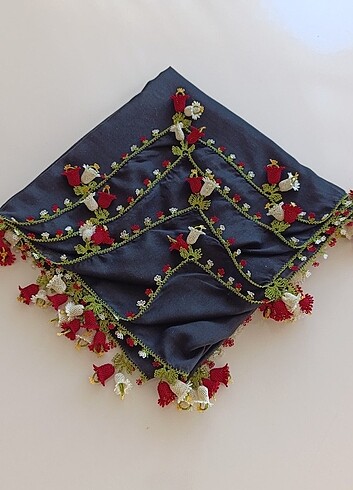 İĞNE OYASI YAZMA???? ZİL OYASI ???? KREM-BORDO - Görsel 3