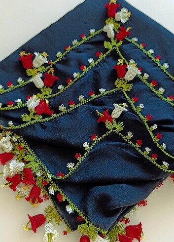 İĞNE OYASI YAZMA???? ZİL OYASI ???? KREM-BORDO - Görsel 4