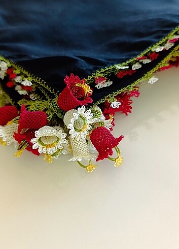 İĞNE OYASI YAZMA???? ZİL OYASI ???? KREM-BORDO - Görsel 6