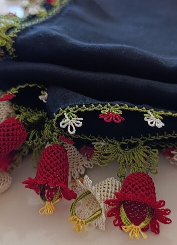 İĞNE OYASI YAZMA???? ZİL OYASI ???? KREM-BORDO - Görsel 12