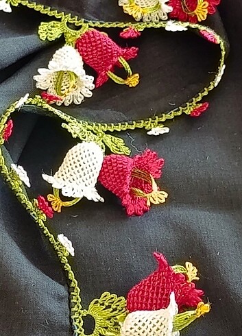 İĞNE OYASI YAZMA???? ZİL OYASI ???? KREM-BORDO - Görsel 15