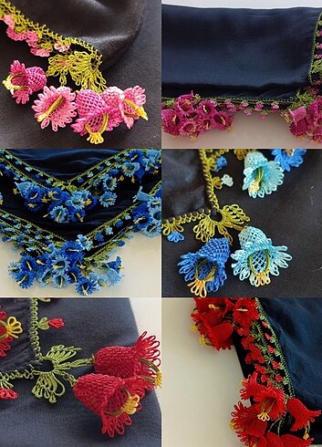 İĞNE OYASI YAZMA???? ZİL OYASI ???? KREM-BORDO - Görsel 16