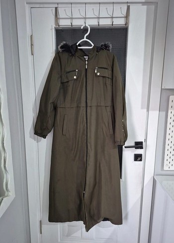 Kadın Haki Uzun Fermuarlı Kaban - Görsel 2