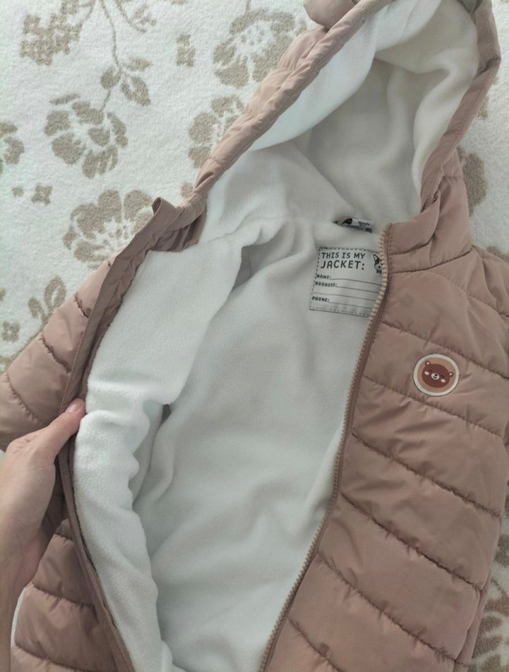 Kız Bebek Kahverengi Kürklü Tulumu - Görsel 3