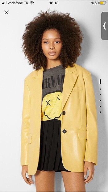 bershka deri blazer