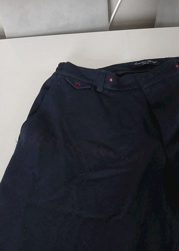 36 Beden erkek Siyah Kemerli Denim Pantolon