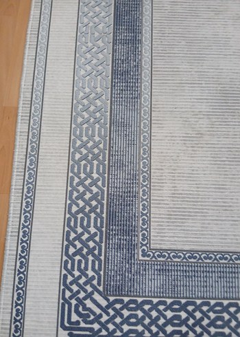 Mavi ve Gri Kenarlıklı Geleneksel Halı - Görsel 4