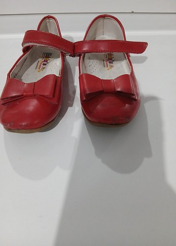 Kız Çocuk Kırmızı Tokalı Babet Ayakkabı - Görsel 2