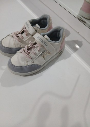 Kinelix Kız Çocuk Gri Beyaz Sneakers - Görsel 3