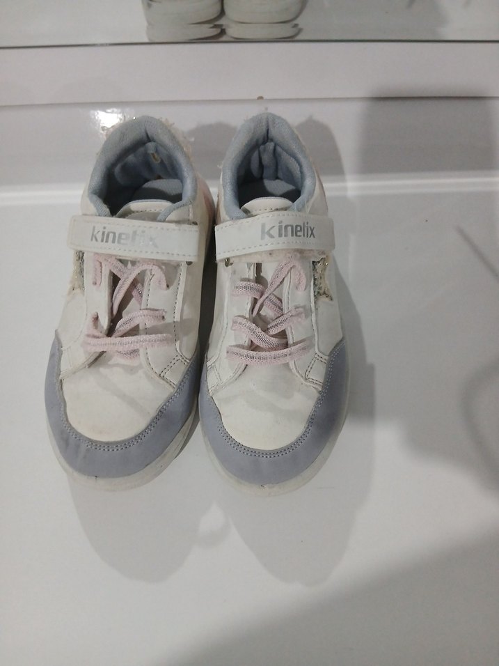 Kinelix Kız Çocuk Gri Beyaz Sneakers - Görsel 2