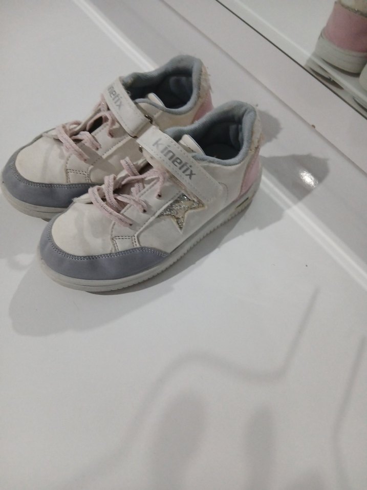 Kinelix Kız Çocuk Gri Beyaz Sneakers - Görsel 3