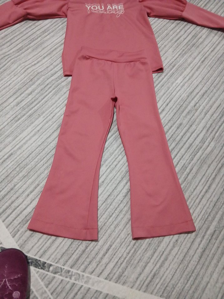 Pembe Bebek Kız Uzun Kollu Takım - Görsel 2