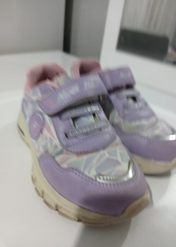 Kız Çocuk Mor Bağcıksız Spor Ayakkabı - Görsel 3