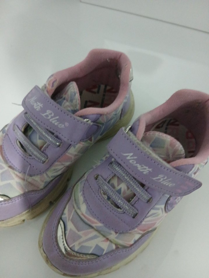 Kız Çocuk Mor Bağcıksız Spor Ayakkabı - Görsel 5