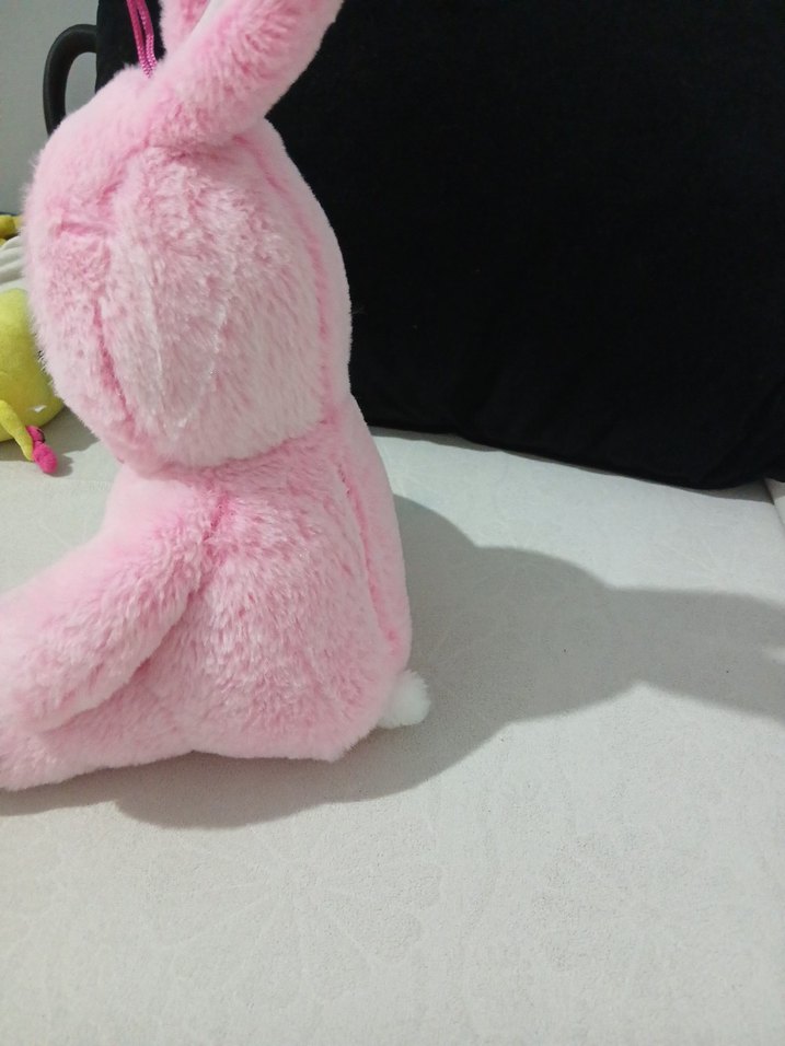 Pembe Peluş Tavşan Kostümlü Bebek - Görsel 5