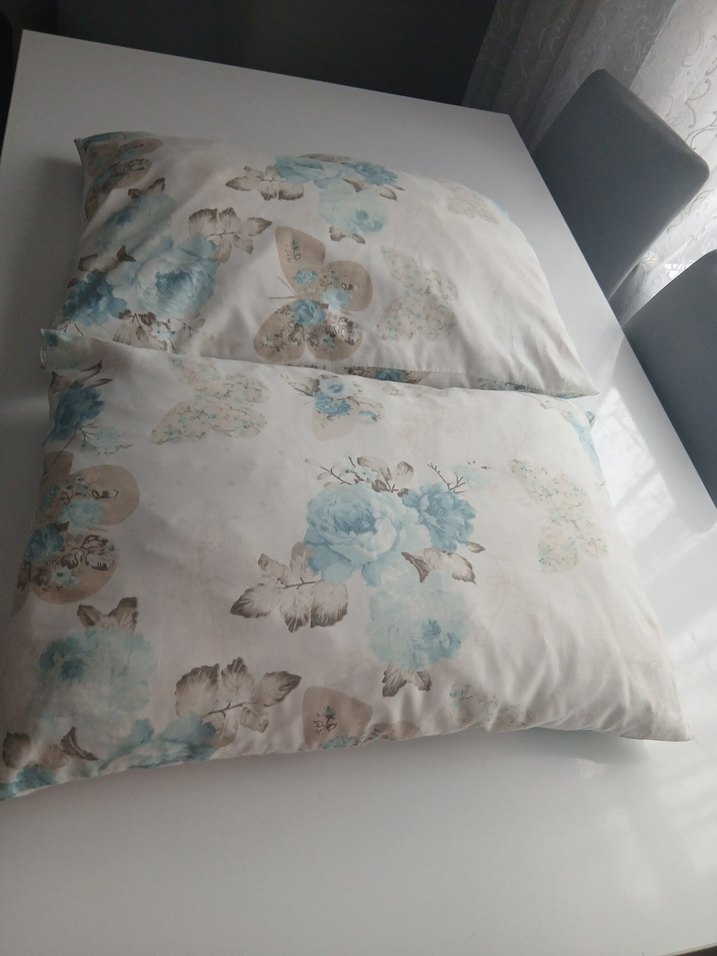 Mavi Pastel Çiçek Desenli Yastık Kılıfı - Görsel 4