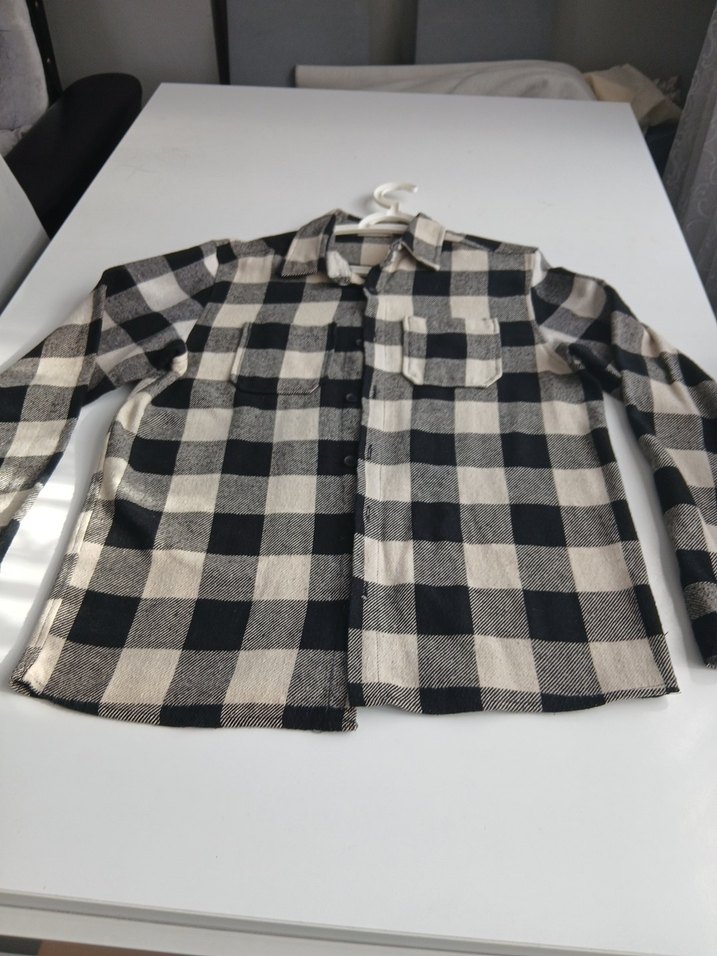 erkek Gri Kareli Uzun Kollu Gömlek - Görsel 2