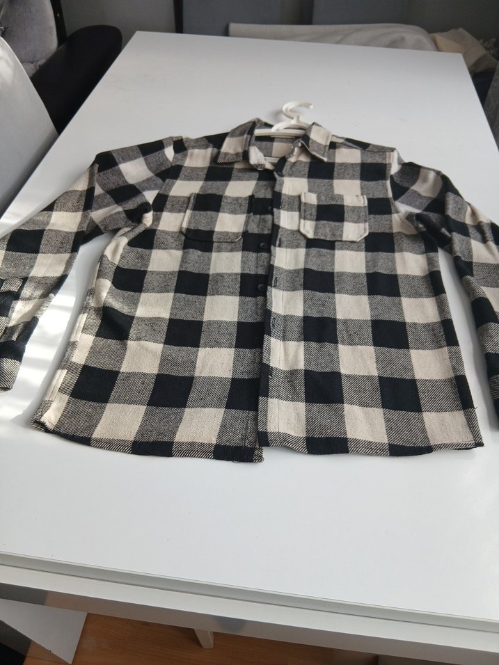 erkek Gri Kareli Uzun Kollu Gömlek - Görsel 3