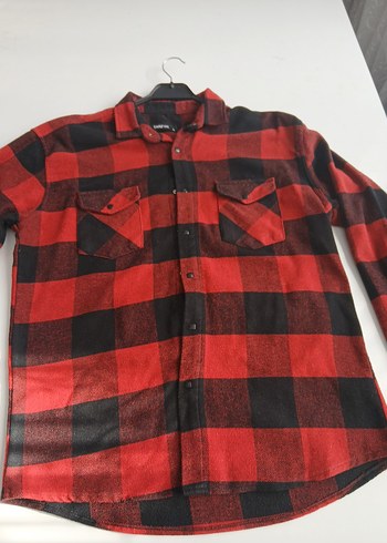 erkek Kırmızı Kareli Gömlek - Görsel 2