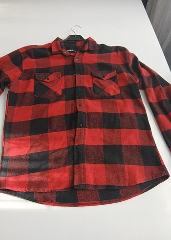 erkek Kırmızı Kareli Gömlek - Görsel 4