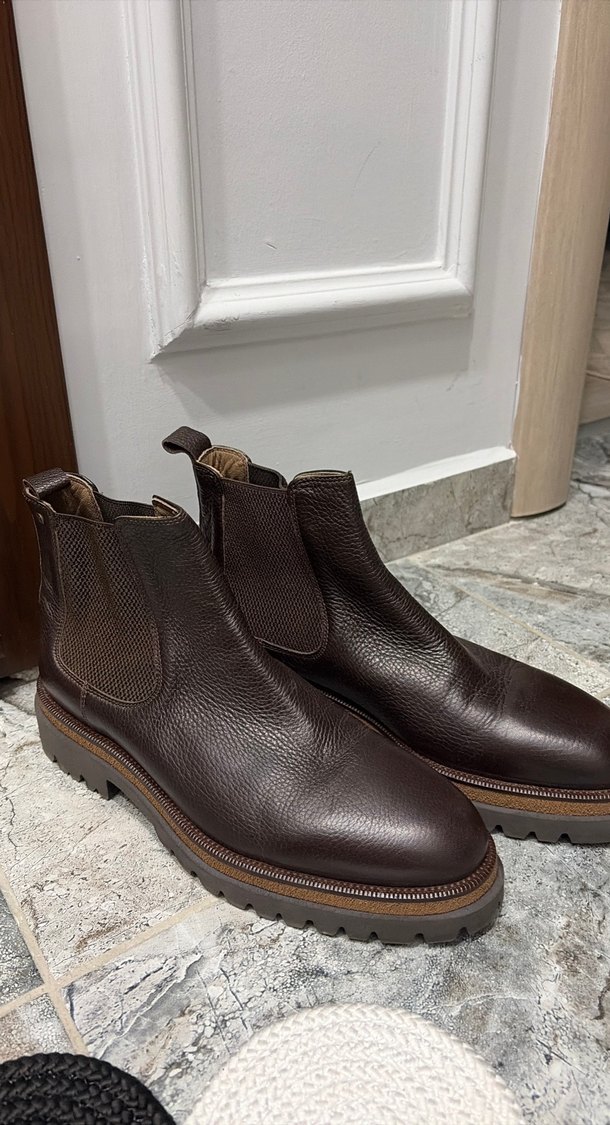 Elle Kahverengi Deri Klasik Erkek Bot - Görsel 2