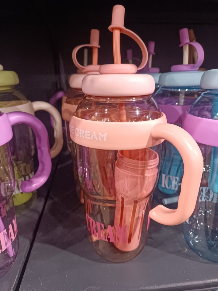 Renkli Pembe Çocuk Termos Şişesi - Görsel 2