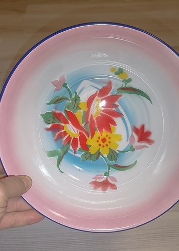 Çiçek Desenli Renkli Tabak 22 cm - Görsel 5