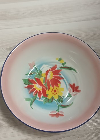 Çiçek Desenli Renkli Tabak 22 cm - Görsel 3