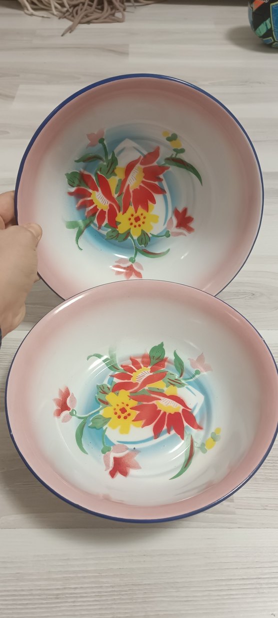 Çiçek Desenli Renkli Tabak 22 cm - Görsel 2