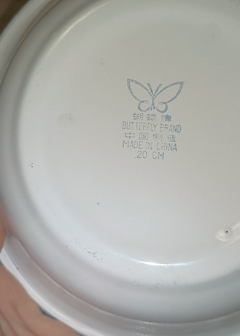 Renkli Baskılı Beyaz Tabak Seti 20 cm - Görsel 6