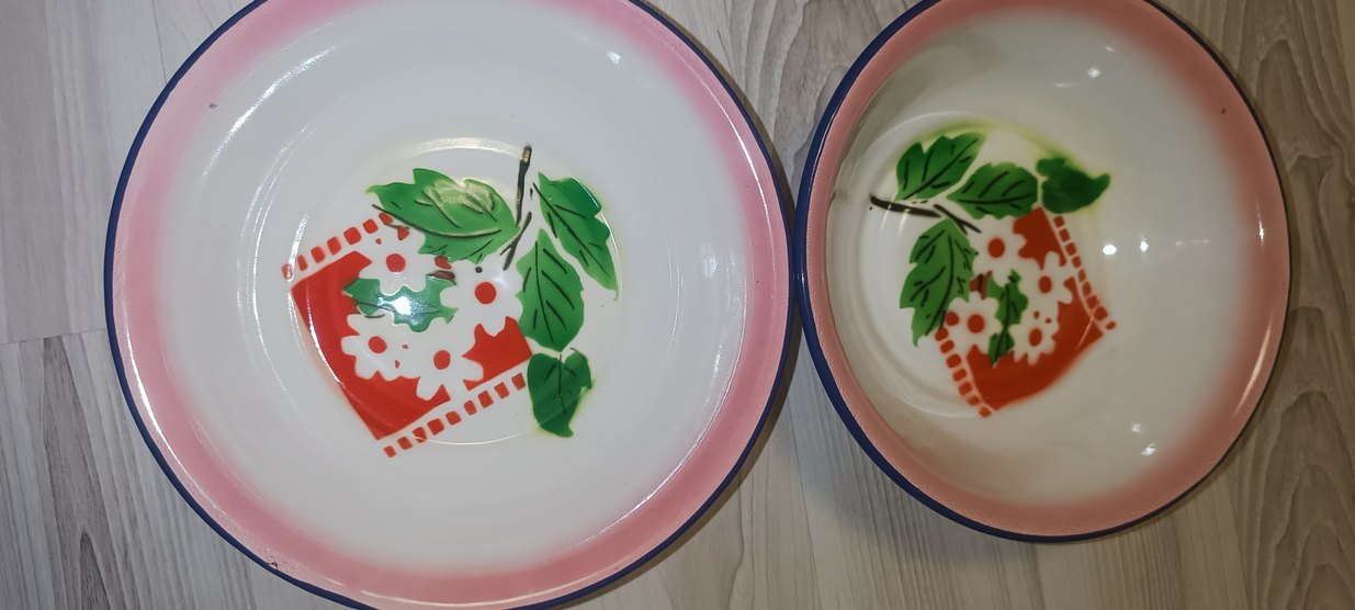 Renkli Baskılı Beyaz Tabak Seti 20 cm - Görsel 3