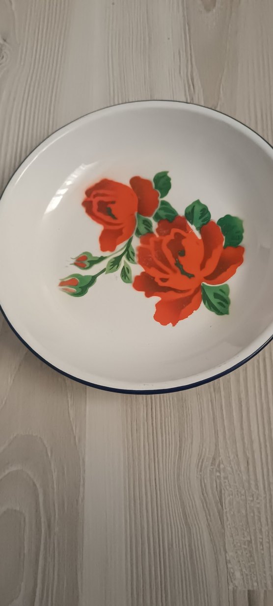 Çiçek Desenli Beyaz Tabak 22 cm - Görsel 2