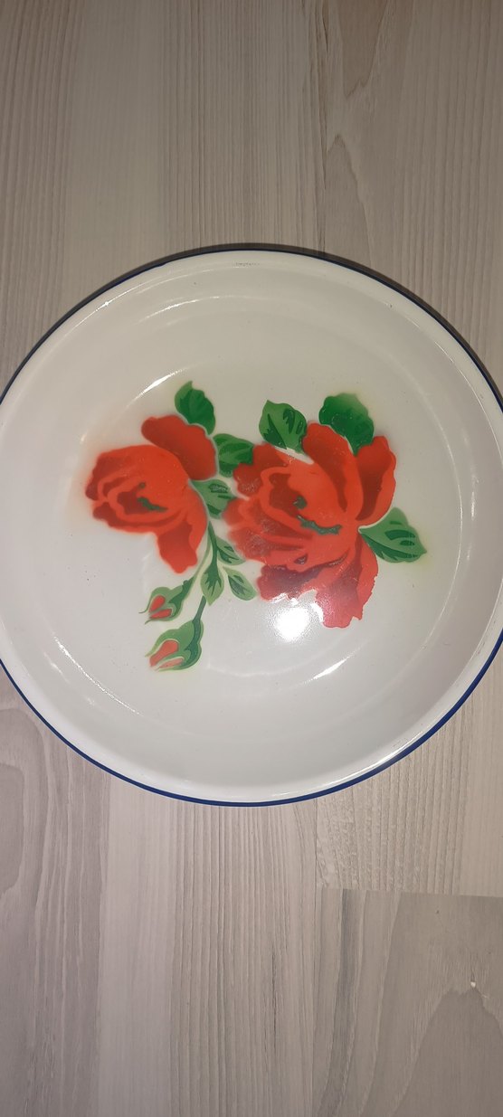 Çiçek Desenli Beyaz Tabak 22 cm - Görsel 3