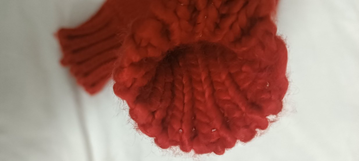 Kırmızı Örgü Kadın Eldiven - Görsel 5