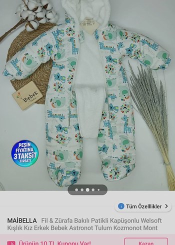 maibella bebek astronot tulum - Görsel 7